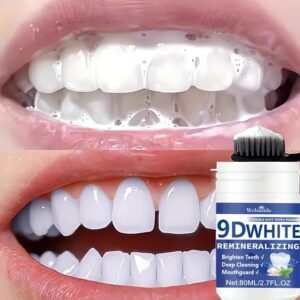 [tooth whitening powder] 9d white remineralizing hydroxyapatite tooth powder, tooth whitening powder, deep cleaning, fresh breath, ideal for oral health & hygiene gift for women men, breath freshener, toothpaste, tooth cleaning powder for daily life